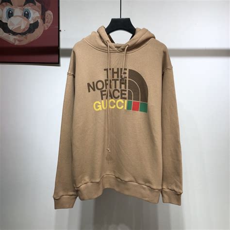 north face collaboration with gucci|Gucci north face hoodie brown.